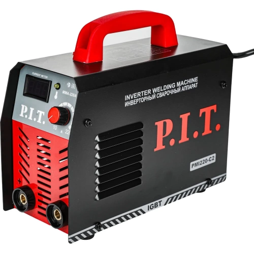 Сварочный аппарат P.I.T. IGBT 5.8кВт, 220А, ПВ-30, ММА 1.6-3.2мм, 190-250В, гор. старт PMI220-C2