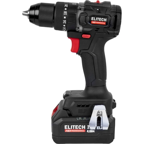 Аккумуляторная ударная дрель Elitech CD 20ISL2 (20В, 2х4Ач, 60Нм, BL) HD 205723 фото 4