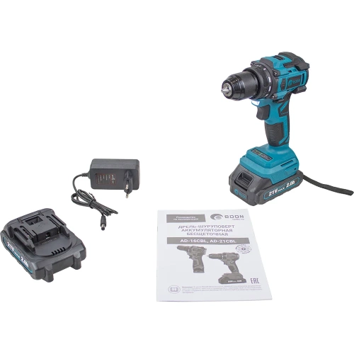 Аккумуляторная дрель бесщеточная EDON AD-21CBL 28013 фото 8
