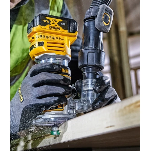 Аккумуляторный вертикальный фрезер DEWALT DCW604P2, 18 В, 25500 об/мин, 55 мм, с 2 АКБ 5 Ач и ЗУ, в кейсе TSTAK () DCW604P2-QW фото 10