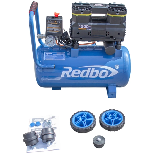 Компрессор безмасляный Redbo ACN-25/1200, 1.2кВт, 105л/мин, 25л, 2цил 39773 фото 6