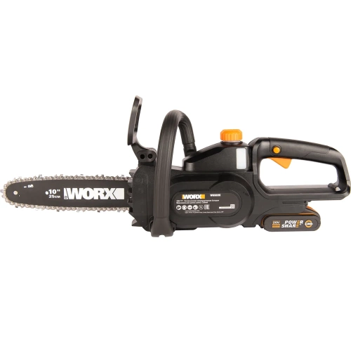Аккумуляторная цепная пила WORX 20в, 25 см, 2ач х1 и зу 2а WG322E.1 фото 8