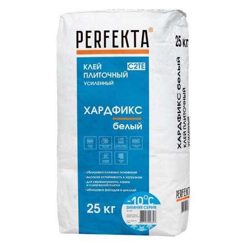 Клей плиточный усиленный Perfekta Хардфикс Зимняя серия C2 Т 25 кг