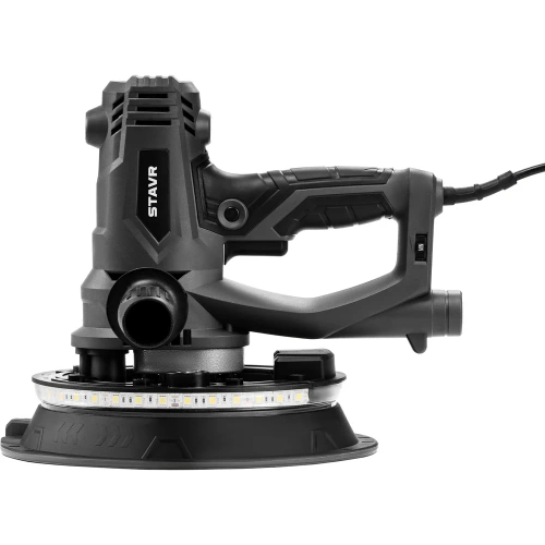 Машина шлифовальная для стен и потолков Ставр 225мм, Stavr SWS 1200-225L, 1200Вт, 1500-2500об/мин, липучка, плавный пуск, подсветка (12 полотен, мешок 20л, сумка) 9030700406 фото 9
