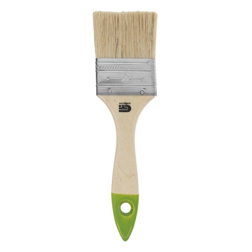 Кисть плоская 50 мм, натуральная щетина, деревянная ручка Сибртех