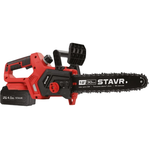 Цепная пила Ставр SCS 18BL-30-1B, 18V, BL, шина 30 см, автосмазка, LCD STAVR (1х4.0Ач, ЗУ, сумка) 9060100063 фото 3
