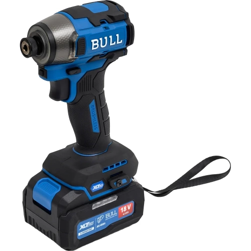 Аккумуляторный ударный гайковерт/винтоверт BULL CID 2218 Xcase, XLTpro, SET, бесщеточный, 18 В, 220 Н*м, 2x4 А*ч 1329954