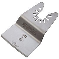 Насадка для МФИ шабер полукруг, Inox, для снятия краски и др., ширина 50 мм, длина общая 74 мм, ступенчатый Denzel