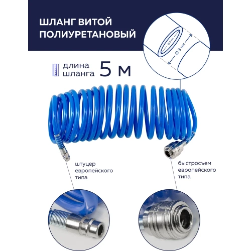 Набор пневмоинструмента Forsage 18 предметов, краскопульт-сопло 1.5 мм, обдувочник-сопла 110,140 мм, подкачка+10 адаптеров, 1 шланг для подкачки, промывка, шланг 5м F-8031K18-G /E-70/(52048) фото 8