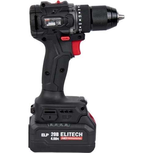 Аккумуляторная дрель Elitech CD 20SL2 (20В, 2х4Ач, 60Нм, BL) HD 205718 фото 5