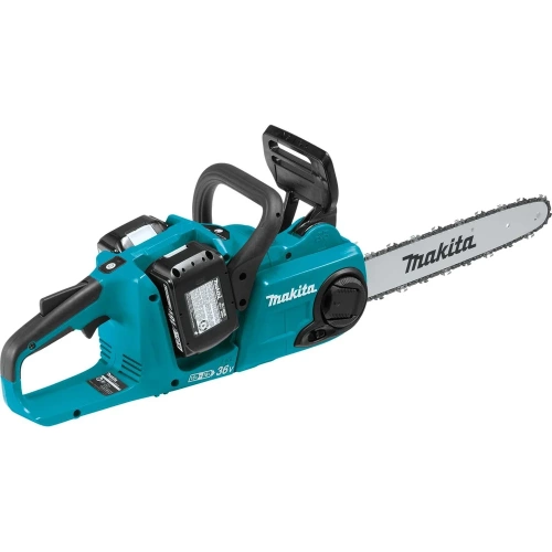 Пила цепная аккумуляторная Makita LXT BL 2x18 В, 14"/35 см, 3/8", 1.1 мм, 20 м/с, XPT, (2xBL1850B, DC18SH) DUC353CT2 фото 3
