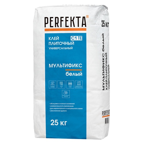 Клей для плитки Perfekta Мультификс белый 25 кг