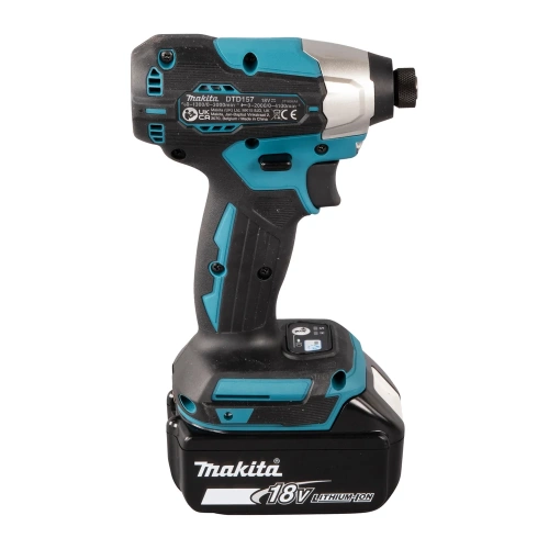 Аккумуляторный ударный шуруповерт Makita 18В, BL, XPT, Li-ion, 140 Нм, 2 скорости DTD157RTJ фото 8
