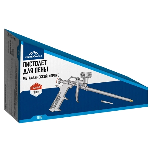 Пистолет для монтажной пены vertextools металлический 9019 фото 8
