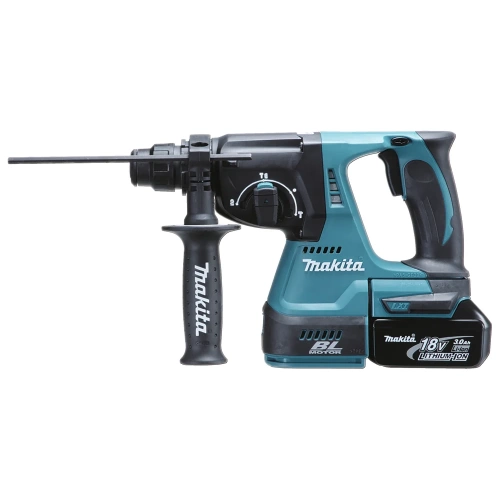 Аккумуляторный бесщеточный перфоратор Makita SDS+,18В, 1x5Ач, Li-ion DHR242RT фото 3
