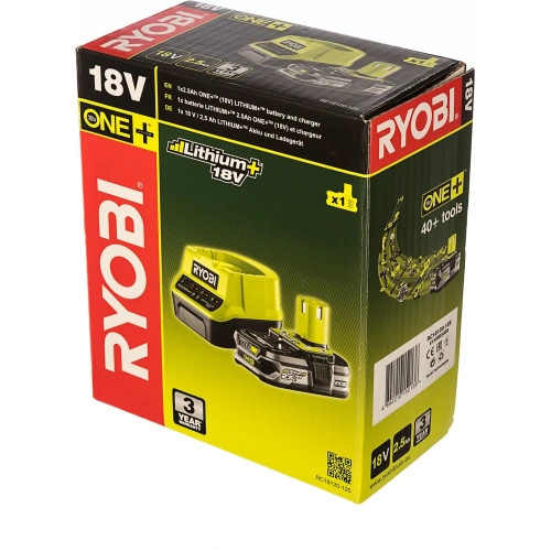 Набор Ryobi ONE+ RC18120-125 5133003359 аккумулятор (18 В; 2.5 А*ч; Li-Ion) и зарядное устройство RC18120 фото 7