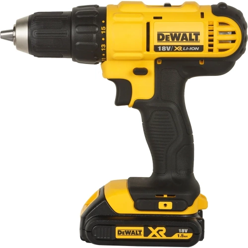 Аккумуляторная дрель-шуруповерт Dewalt 18 В, 1500 об/мин, с 2 АКБ 1.5 Ач и ЗУ, в кейсе, DCD771S2 DCD771S2-QW фото 4