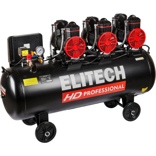Безмасляный малошумный компрессор Elitech ACF 750-160S HD 206464 фото 3