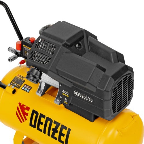 Компрессор воздушный DKV2200/50, Х-PRO 2.2 кВт, 400 л/мин, 50 л Denzel фото 11