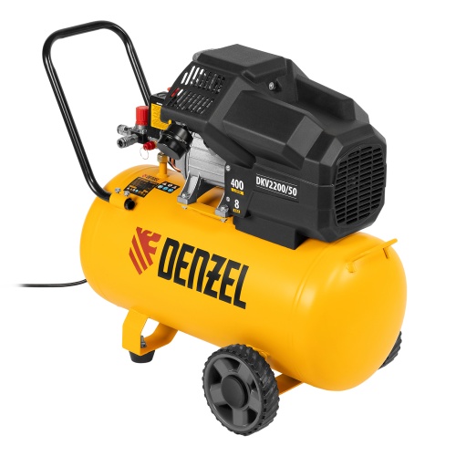 Компрессор воздушный DKV2200/50, Х-PRO 2.2 кВт, 400 л/мин, 50 л Denzel фото 4