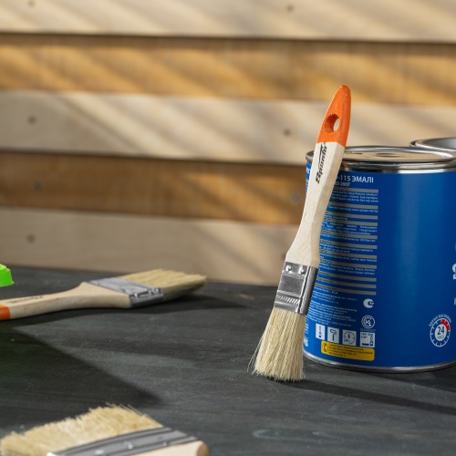 Кисть плоская Slimline 1" (25 мм) натуральная щетина, деревянная ручка Sparta фото 7