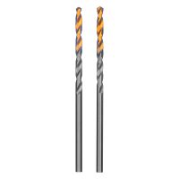 Сверло спиральное по металлу 2,5 x 57 мм, Р6М5, Golden Tip , 2шт. Denzel