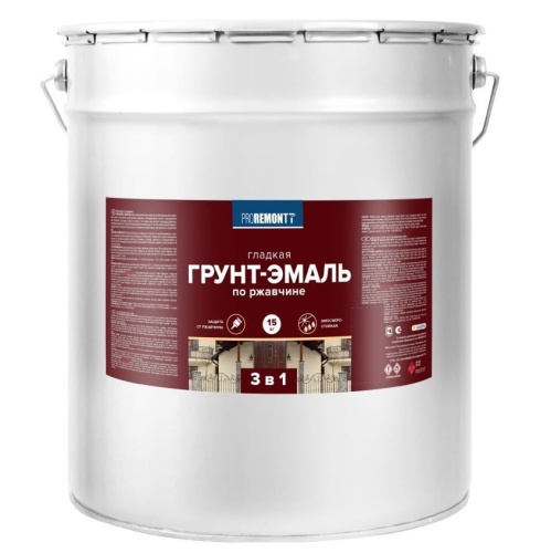 Грунт-эмаль Proremontt 3 в 1 белая 15 кг