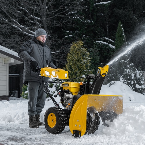 Бензиновая снегоуборочная машина SBL 711D PRO, 302cc, эл.старт, фара, обогрев, блок. дифф. Denzel фото 32