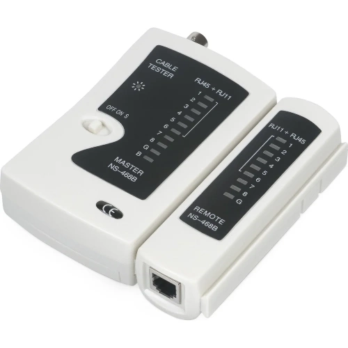Тестер Cabeus для витой пары, коаксиала, телефона (кож.зам.чехол) CT-BNC-RJ45