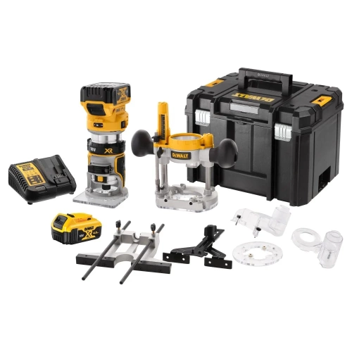 Аккумуляторный вертикальный фрезер DEWALT DCW604P2, 18 В, 25500 об/мин, 55 мм, с 2 АКБ 5 Ач и ЗУ, в кейсе TSTAK () DCW604P2-QW фото 9