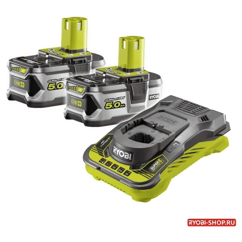 Набор Ryobi ONE+ ONE+: 2 аккумулятора 5.0Ач и зарядное устройство RC18150 RC18150-250 5133004422 фото 3