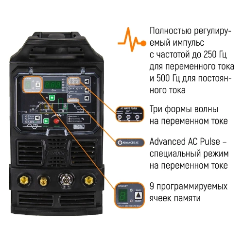 Установка аргонодуговой сварки EVERLAST powertig 210 ext3EV210P фото 4