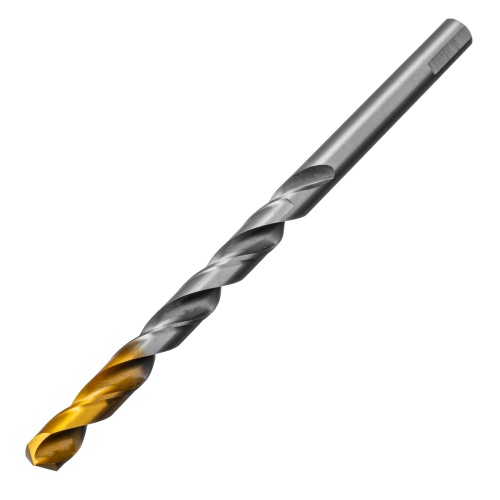 Сверло спиральное по металлу 11 х 195 мм, Р6М5, Golden Tip, удлиненное Denzel