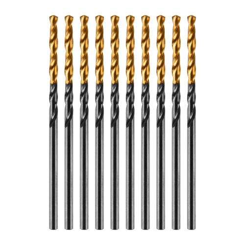 Сверло по металлу, 2 мм, HSS-Tin, Golden Tip, 10 шт. Denzel