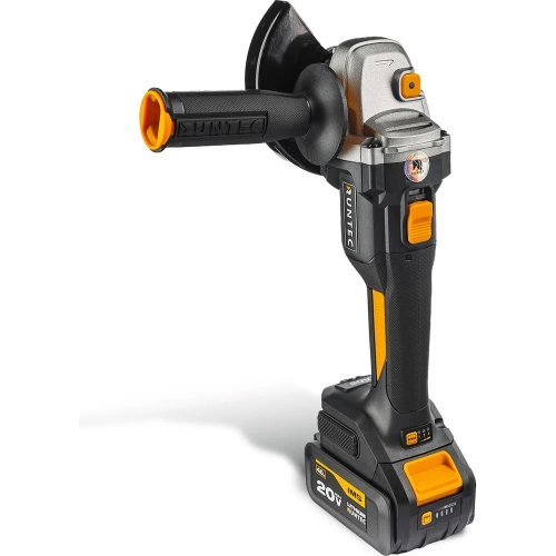 Шлифмашина RUNTEC PRO угловая, аккумуляторная, 125мм, 20В, 2*4Ач, 900Вт RT-AG900 фото 3