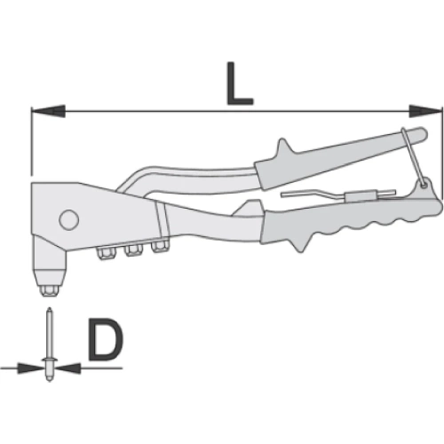 Заклепочник Unior ручной, 2.4,3.2,4.0,4.8 3838909154541 фото 3