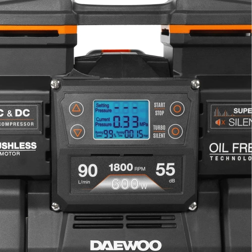 Поршневой аккумуляторный компрессор DAEWOO 21в/220в DAC 90S Li SET фото 11