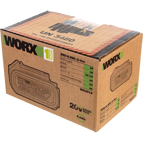 Аккумулятор Professional 20В, 4.0Ач WORX WA3016 фото 8