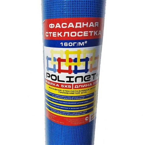 Сетка фасадная Polinet 5035 5х5 мм 1х50 м 160 гр/м2 фото 3