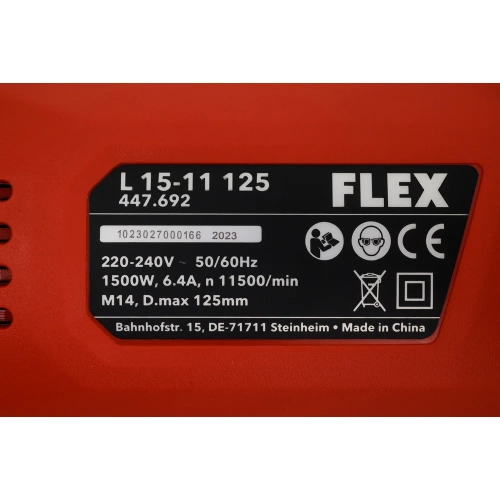 Угловая шлифовальная машина FLEX L 15-11 125 230/СЕЕ 447692 фото 8