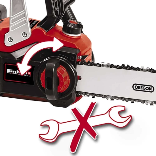 Пила цепная аккумуляторная Einhell PXC GP(GE)-LC 36/35 Li + 2 акк.4,0 + ЗУ двойное Twincharger 3А 4501780SET фото 8