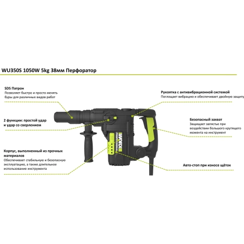 Перфоратор WORX Professional WU350S фото 3