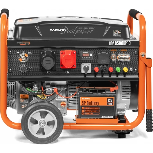 Бензиновый генератор с функцией Dual Power Daewoo GDA 9500DPE-3 фото 6