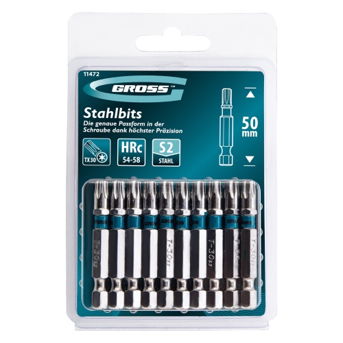 Бита Torx 30 х 50, сталь S2, 10 шт. Gross фото 4