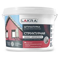 Штукатурка структурная декоративная Лакра с эффектом зернистости 3 мм белая 15 кг