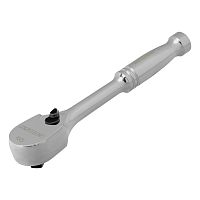 Ключ-трещотка 1/4", CrV, 120 зубьев, цельнометаллический, хром Gross