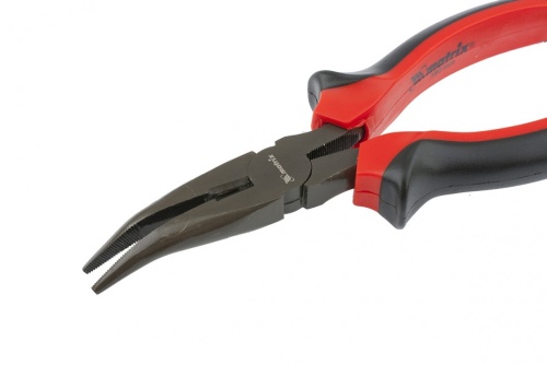 Длинногубцы изогнутые Black Nickel, 180 мм, двухкомпонентные рукоятки Matrix фото 4