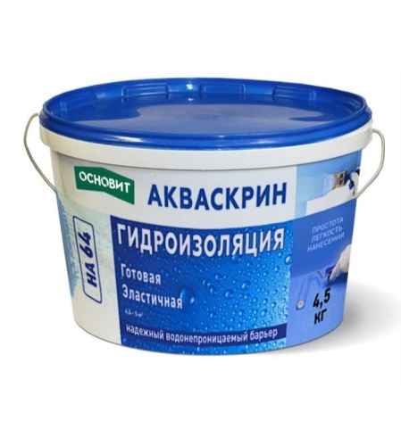 Гидроизоляция Основит Акваскрин НА64 4,5 кг