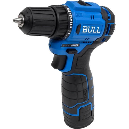 Аккумуляторная дрель-шуруповерт BULL SR 1203 Xcase БЕСЩЕТ., 12 В, 37 Н*м, 2*2 А*ч акб, БЗП 10 мм 1329879