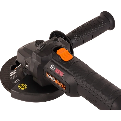 Угловая шлифмашина бесщёточная аккумуляторная WORX 125мм, 20В, 4Ач х1, ЗУ 2А WX814 фото 6